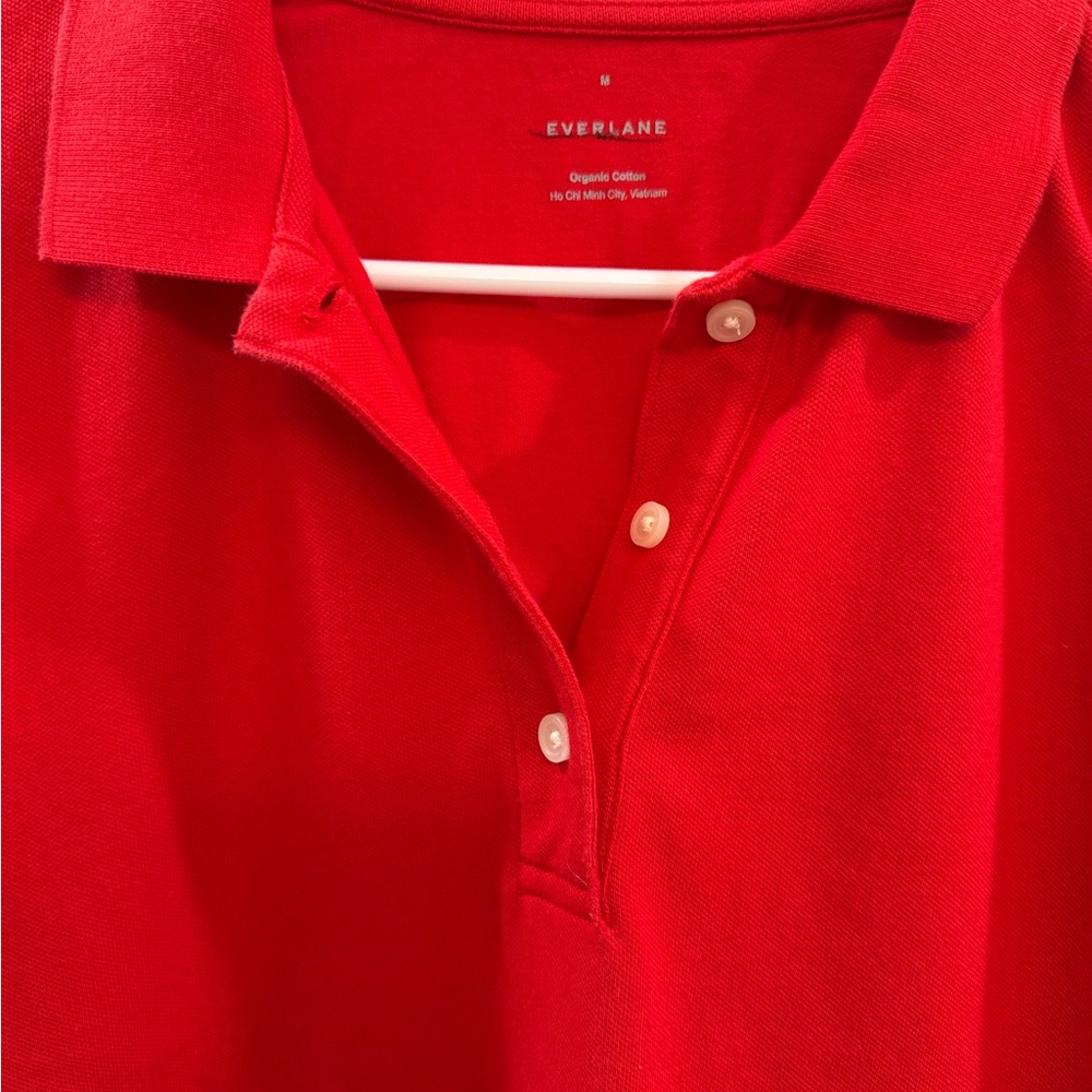 New Everlane Red Polo Women’s shirt - Picture 3 of 9